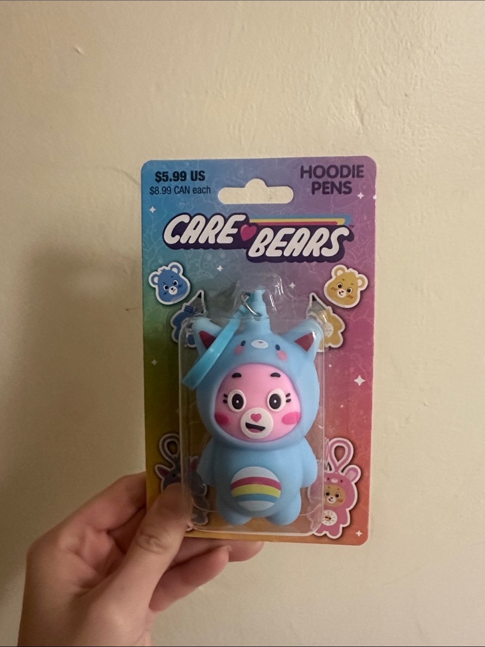 Care Bears Blue Hoodie Pen with Pink Bear Face
